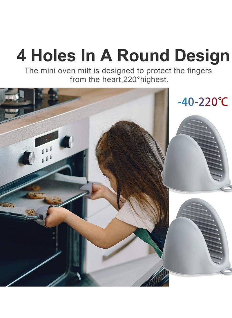 SYOSI Air Fryer Silicone Pot, 2 Pieces Mini Oven Gloves, Airfryer Insert Silicone Bowl, Replacement of Parchment Paper Liners, Food Safe Reusable Air Basket, Non-Stick (8-inch)  - Image 4
