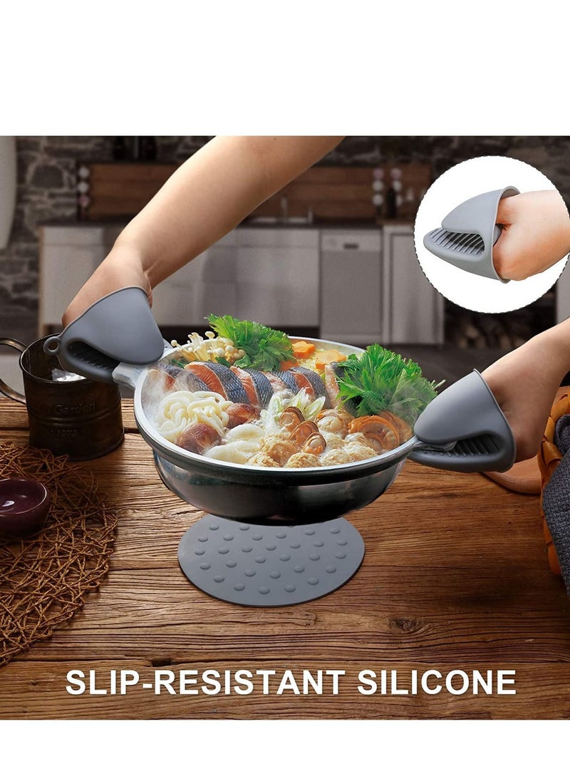 SYOSI Air Fryer Silicone Pot, 2 Pieces Mini Oven Gloves, Airfryer Insert Silicone Bowl, Replacement of Parchment Paper Liners, Food Safe Reusable Air Basket, Non-Stick (8-inch)  - Image 5