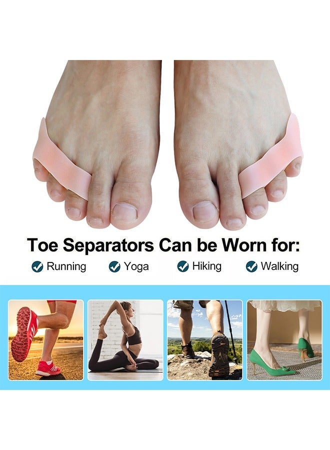 Unik Pinky Toe Separators, Little Toe Spacer, Tailor's Bunion Guard for Men and Women, 2-Piece 3-Hole Soft Silicone Corrector for Overlapping Curled Toes and Friction Pain Relief during Running and Yoga - Image 5