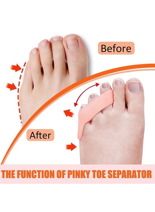 Unik Pinky Toe Separators, Little Toe Spacer, Tailor's Bunion Guard for Men and Women, 2-Piece 3-Hole Soft Silicone Corrector for Overlapping Curled Toes and Friction Pain Relief during Running and Yoga - Image 4