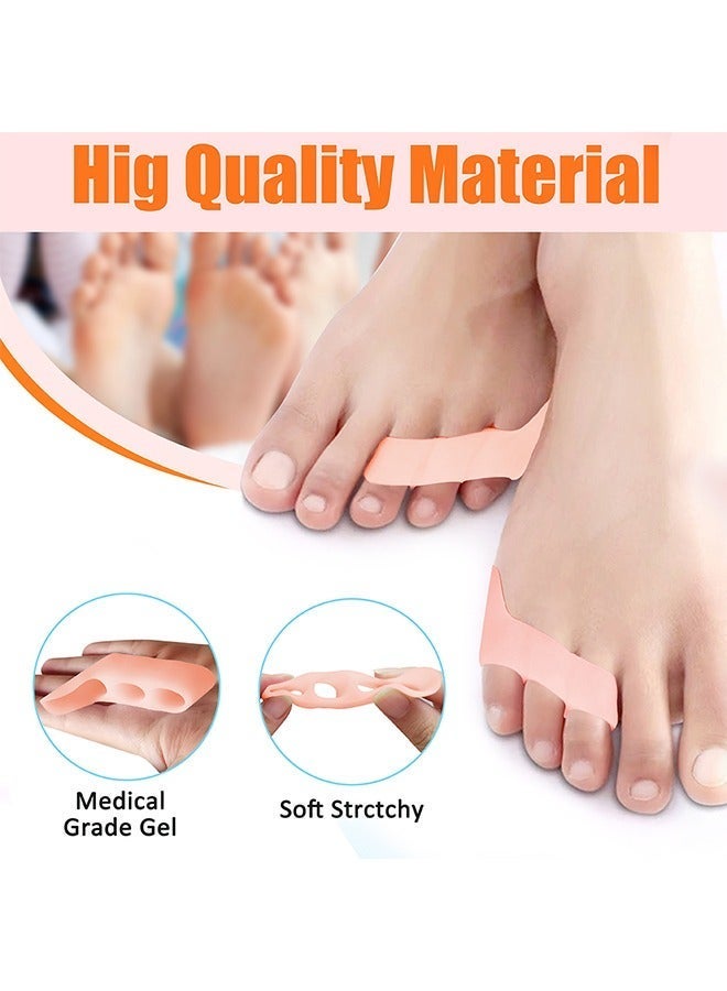 Unik Pinky Toe Separators, Little Toe Spacer, Tailor's Bunion Guard for Men and Women, 2-Piece 3-Hole Soft Silicone Corrector for Overlapping Curled Toes and Friction Pain Relief during Running and Yoga - Image 3