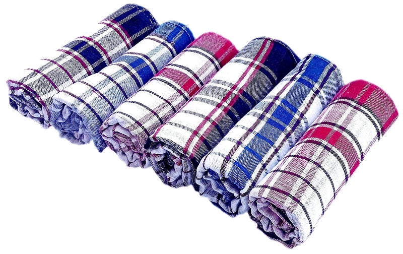 Space Fly, Highly Absorbent 100% Cotton Multipurpose Kitchen, Chapatis Napkin and Cleaning, Cloth, Duster (Set of 6 Pieces) Multi Color Striped (17/17) - Image 5