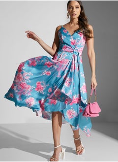 Chi-Chi London Plunge Neck Cami Floral Print Dress  - Image 4