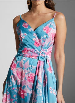 Chi-Chi London Plunge Neck Cami Floral Print Dress  - Image 3