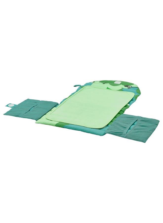 زبون سجادة العناية بالطفل، قابلة للطي/أخضر، 70×35 سم - Image 1
