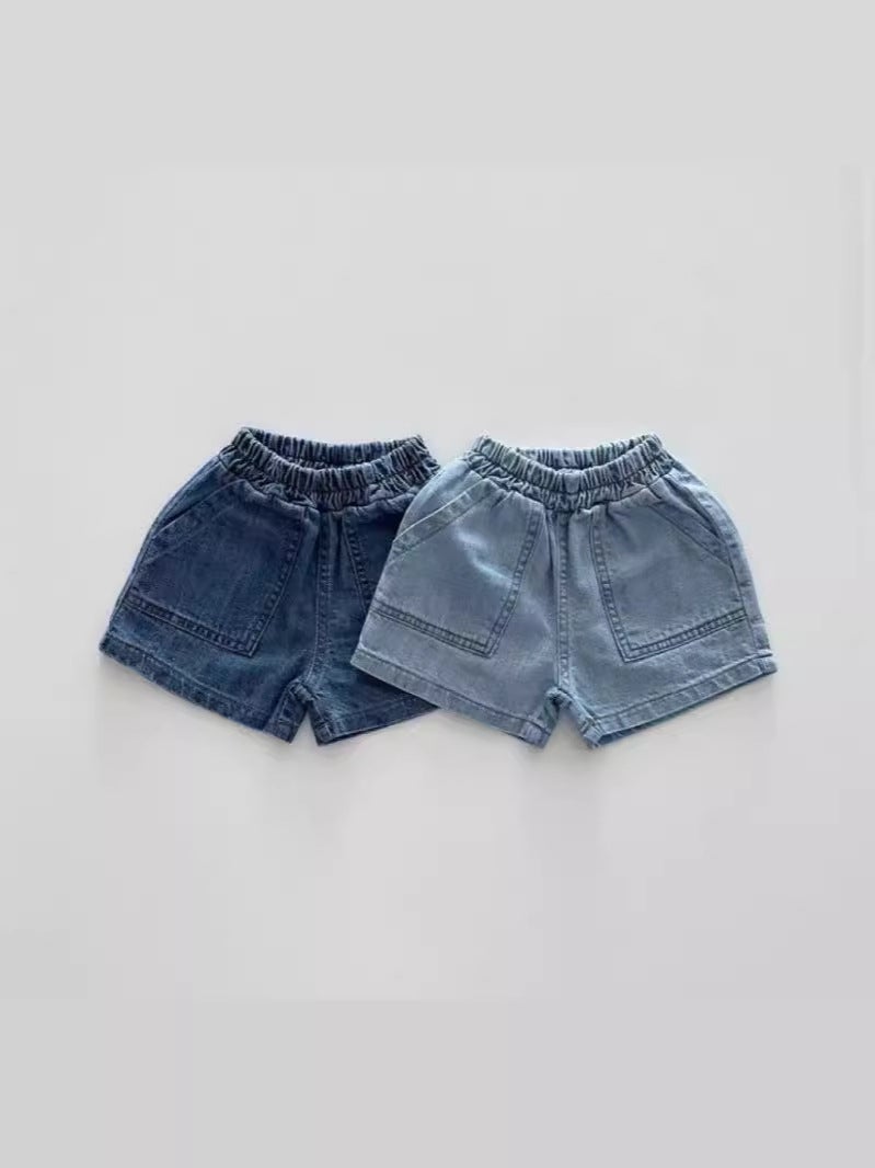 Korean Style Ins Denim Shorts Breathable Refreshing Shorts All-Match Fashionable Large Pocket Summer Pants - Image 4