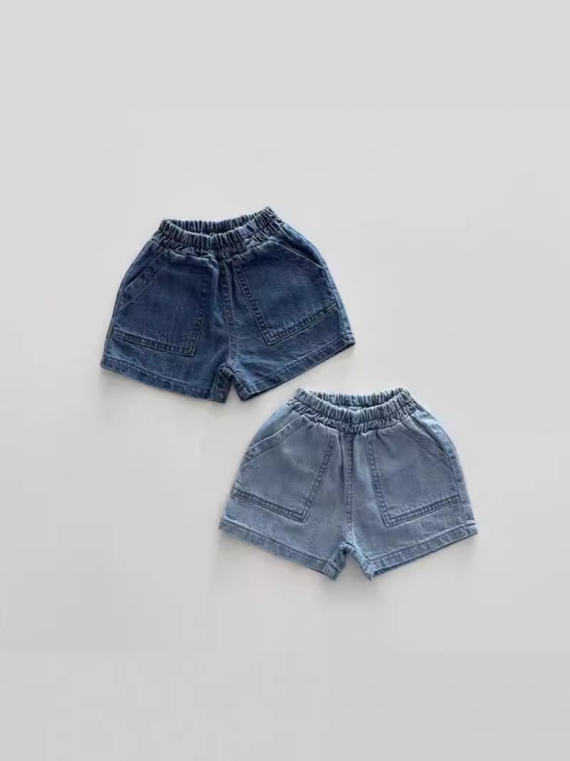 Korean Style Ins Denim Shorts Breathable Refreshing Shorts All-Match Fashionable Large Pocket Summer Pants - Image 3