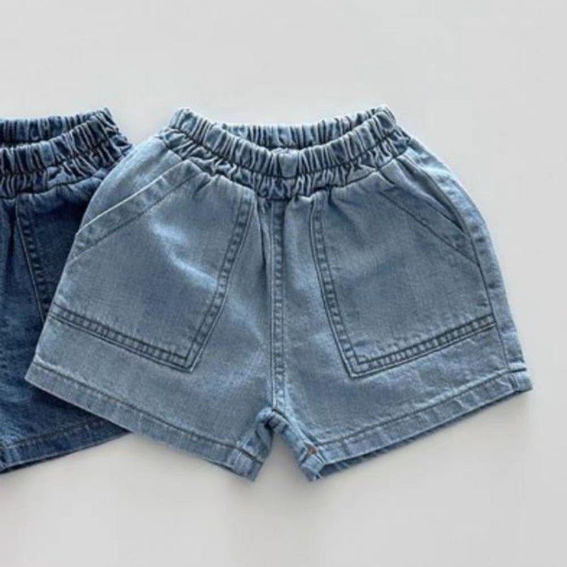 Korean Style Ins Denim Shorts Breathable Refreshing Shorts All-Match Fashionable Large Pocket Summer Pants - Image 1