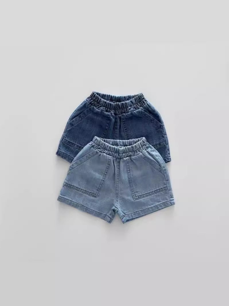 Korean Style Ins Denim Shorts Breathable Refreshing Shorts All-Match Fashionable Large Pocket Summer Pants - Image 2