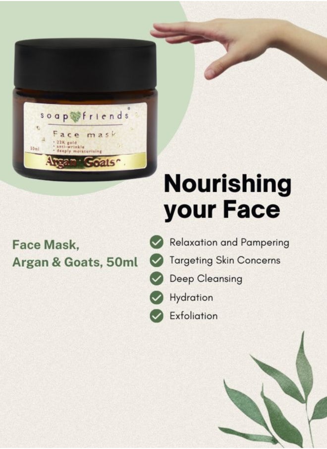 Soap&Friends Soap&Friends Nourishing Anti-Wrinkle Face Cream with Argan Oil & Goat’s Milk, 50ml - Hydrating, Firming & Rejuvenating for Aging Skin  - Image 3