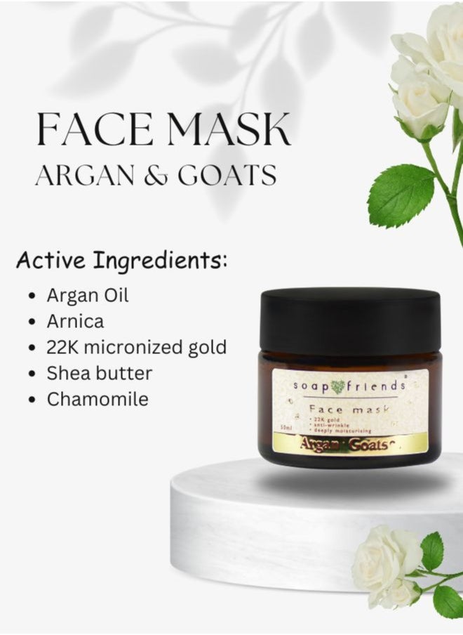 Soap&Friends Soap&Friends Nourishing Anti-Wrinkle Face Cream with Argan Oil & Goat’s Milk, 50ml - Hydrating, Firming & Rejuvenating for Aging Skin  - Image 4