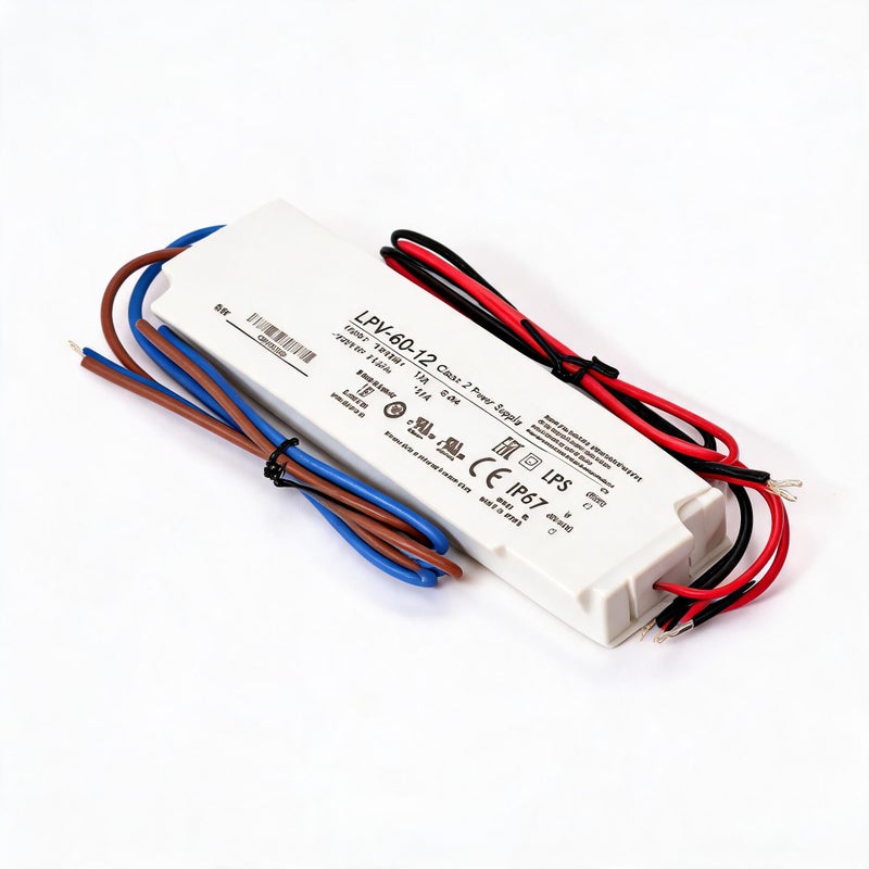 12V 60W محرك LED مصدر طاقة مقاوم للماء IP67 - حماية من اتصال قصير وتجاوز الجهد عمر طويل ومخرجات منظمة لإضاءة LED داخلية وخارجية وعلامات رقمية - Image 4