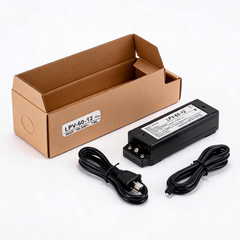 12V 60W محرك LED مصدر طاقة مقاوم للماء IP67 - حماية من اتصال قصير وتجاوز الجهد عمر طويل ومخرجات منظمة لإضاءة LED داخلية وخارجية وعلامات رقمية - Image 5