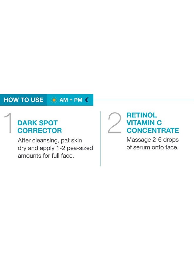 MD Complete by Dr. Brian Zelickson - Md Complete Dark Spot Retinol Duo | Professional Dermatologist Dark Spot Correction | Includes Dark Spot Corrector 1.0 Fl Oz And Retinol Vitamin C Concentrate Serum 0.5 Fl Oz| Set Of Two - Image 1