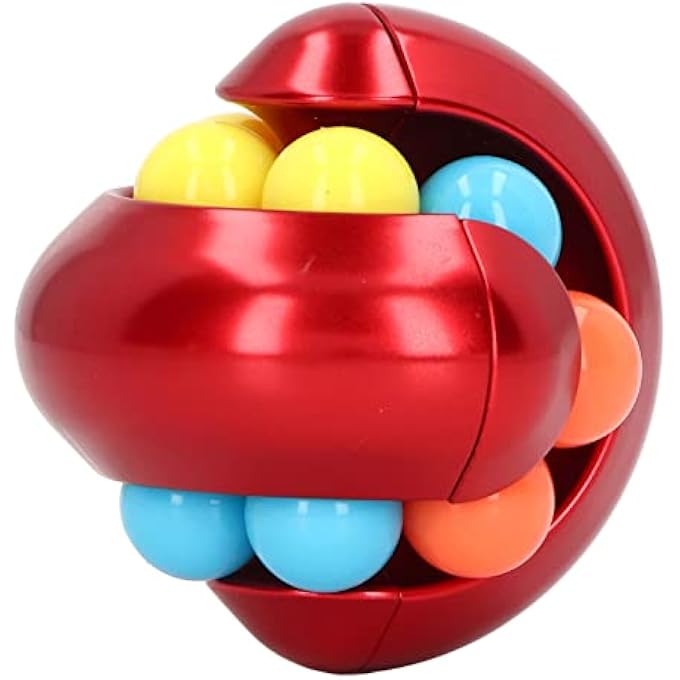 POENVFPO Rotating Ball Puzzle Toy, Aluminum Alloy Stress Relief Rotating Ball Puzzle Toy for Home Office Adult Teens (Red) - Image 4