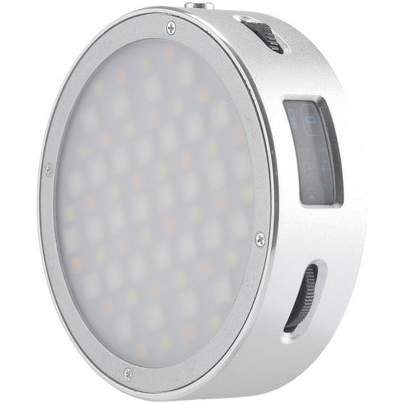 Godox Round Mini RGB LED Magnetic Light (Silver) - Image 1
