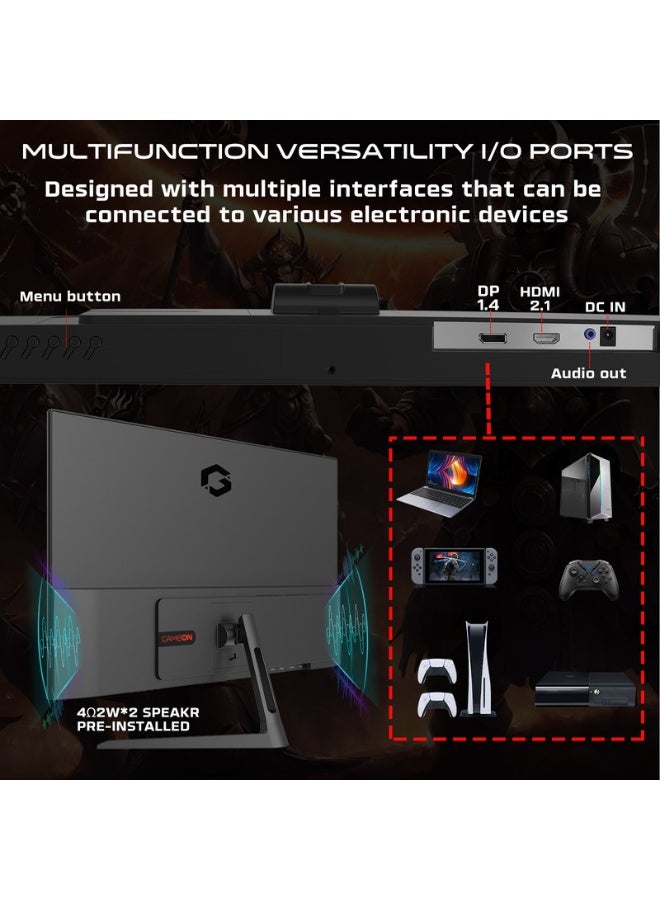 GAMEON GOESP24240IPS Esports Series Gaming Monitor, 24" IPS Display, FHD Resolution, 240Hz Refresh Rate, 0.5ms MPRT, FreeSync Adaptive Sync + VRR, Low Blue Light black - Image 3