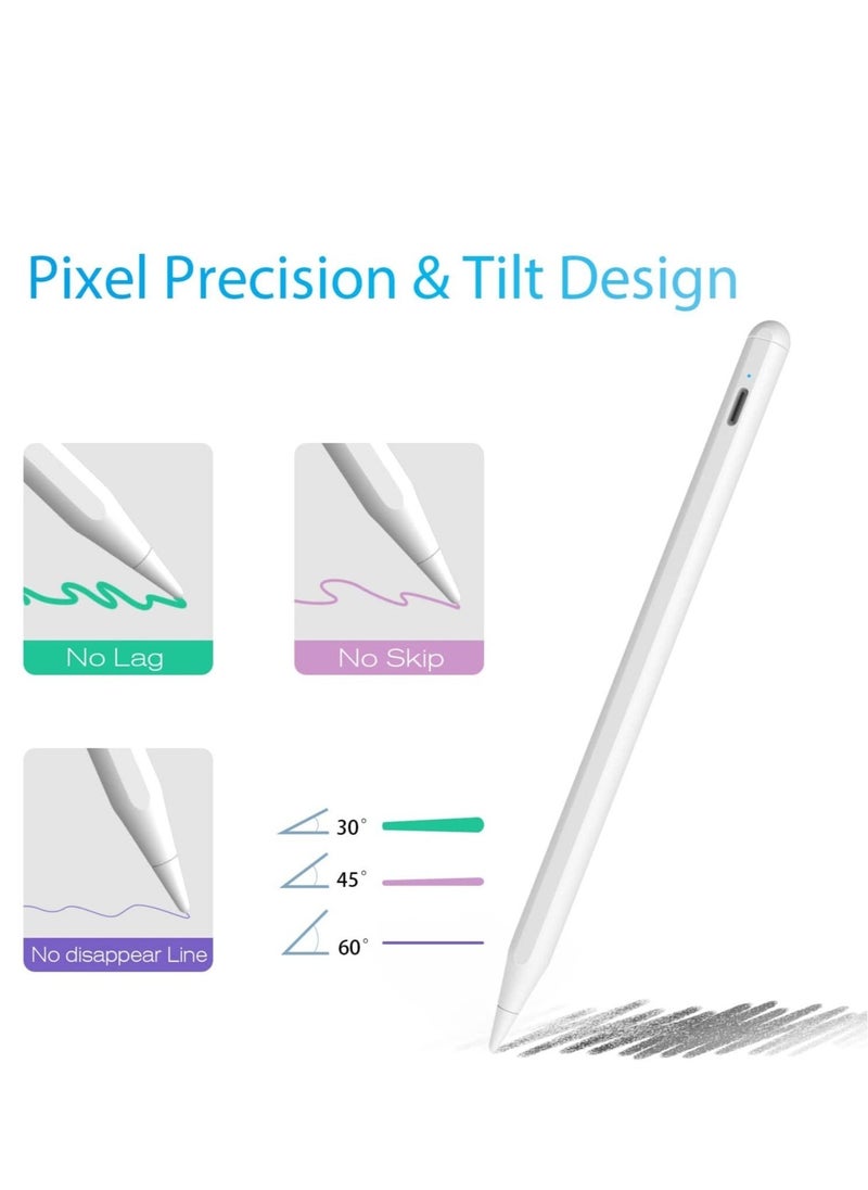 JAJEEK iPad Stylus pen with Palm Rejection, Pencil for iPad 10th/9th/8th/7th/6th generation and iPad Pro 11/iPad Pro 12.9, iPad Mini 5th/6th Gen, iPad Air 3rd/4th/5th Gen - Image 1