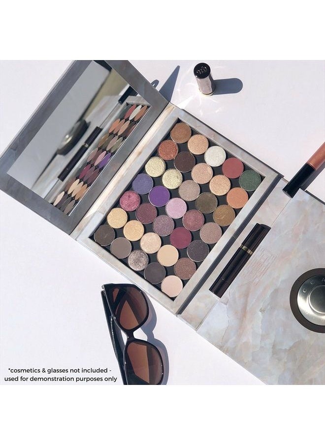 Marble Extra Large Empty Magnetic Makeup Palette Holds 70 Standard Magnetic Eyeshadows. Depot your Highlighters, Blushes, Powders and more