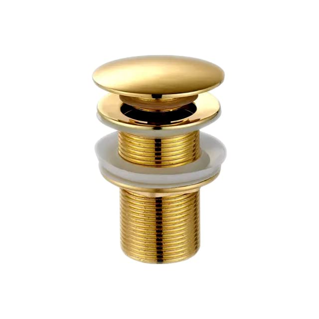 ZAP Lavish Series Gold Pop Up Waste Coupling with Full Thread Drain Stopper for Bathroom Vessel Vanity Sink with Overflow (3 Inch) - Image 1