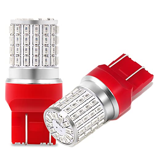 PHINLION 7443 LED Red Bulbs, Super Bright T20 7440 7444 W21W LED Brake Tail Light Bulb Replacement for Stop Brake Rear Turn Signal Lights, Pack of 2 - Image 1