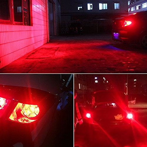 PHINLION 7443 LED Red Bulbs, Super Bright T20 7440 7444 W21W LED Brake Tail Light Bulb Replacement for Stop Brake Rear Turn Signal Lights, Pack of 2 - Image 4
