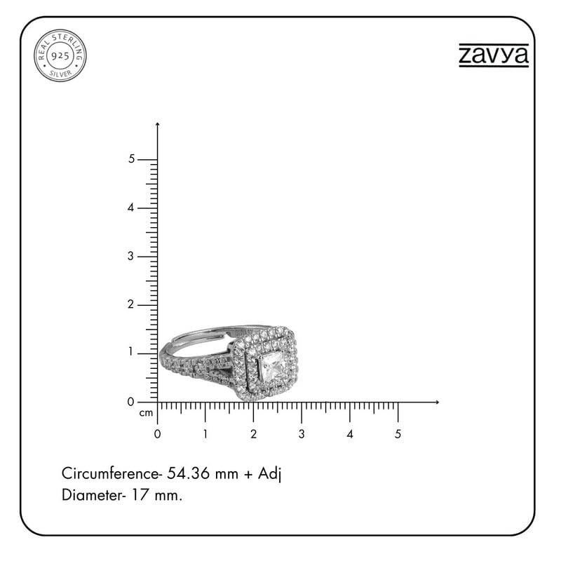 Zavya 925 Pure Silver Finger Ring Rhodium Plated Minimal Ring Jewelry For Women | Gifts for Women & Girls | With Certificate of Authenticity and 925 Hallmark - Image 5