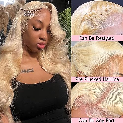 Loyom 613 Lace Front Wig Human Hair 13x6 Transparent 200 Density Blonde Lace Front Wigs Human Hair Pre Plucked 12A 613 HD Lace Frontal Wig 22 Inch - Image 3