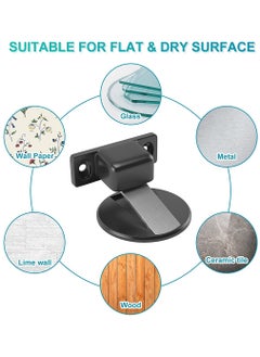 KASTWAVE 2-Pack Secure No Drill Metal Magnetic Door Stops for Door Clearances Between 0.2-0.4"  - Image 3