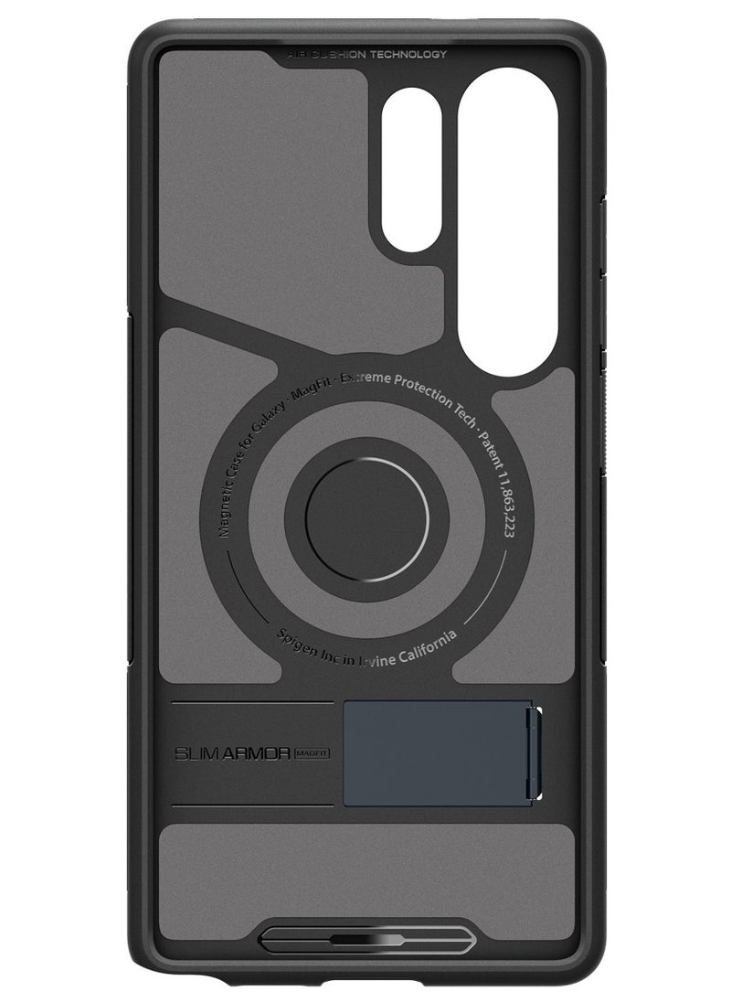 Spigen Slim Armor Magfit for Samsung Galaxy S25 ULTRA Case Cover MagSafe with Kickstand (2025) - Metal Slate  - Image 3
