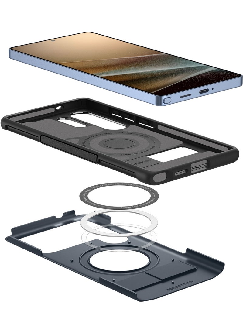 Spigen Slim Armor Magfit for Samsung Galaxy S25 ULTRA Case Cover MagSafe with Kickstand (2025) - Metal Slate  - Image 5