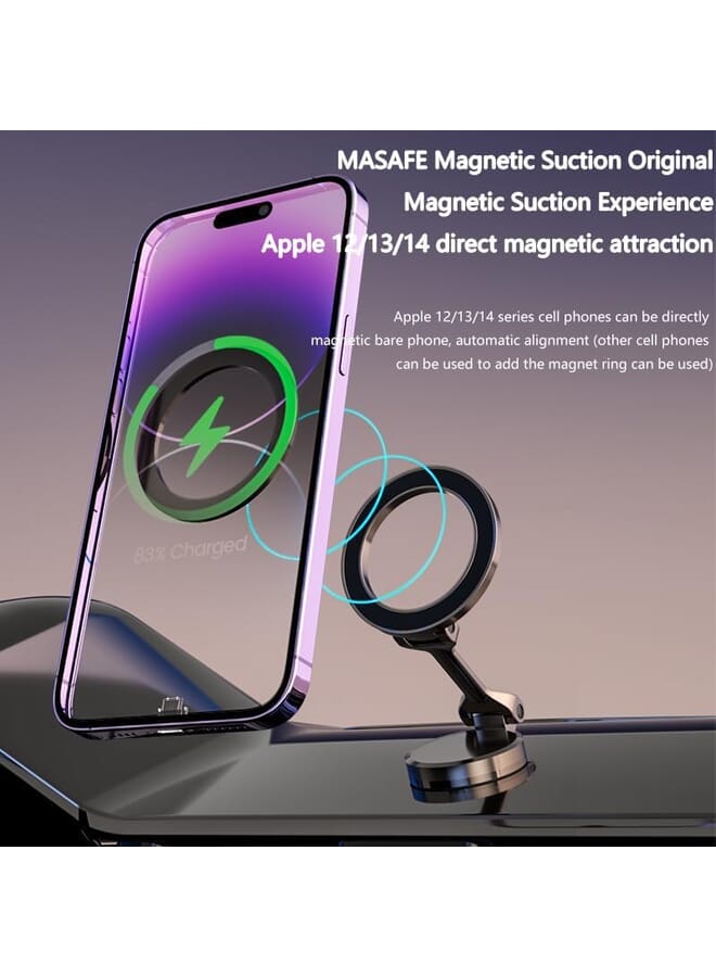 Excefore Magnetic Car Phone Holder Air Vent Magnetic Charger Car Mount Adjustable Phone Mount For Car Suitable For Iphone 14 13 12 Pro Max Plus Mini And Magsafe Case Grey - Image 3