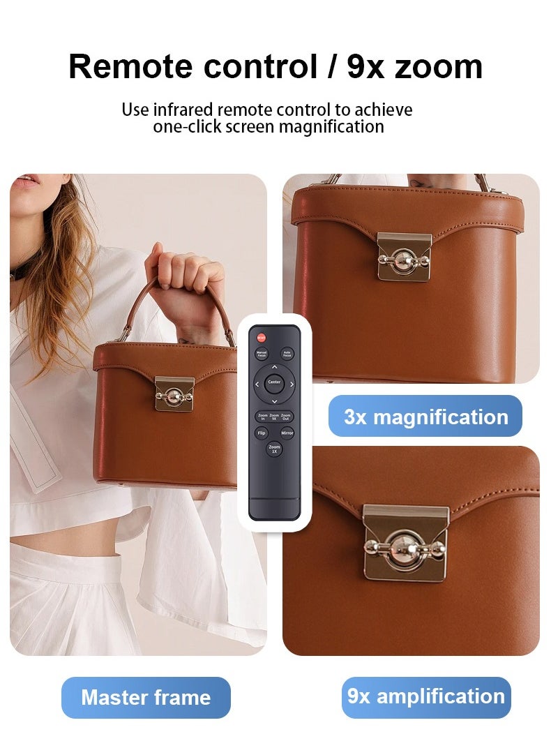 Generic - Webcam 4K, Zoomable Webcam with Microphone and Remote, Equipped with Sony Sensor, 9X Digital Zoom, Noise-Canceling Mics, Auto-Focus Computer Camera for PC/Mac/Laptop/Zoom/Teams/OBS/Google - Image 1
