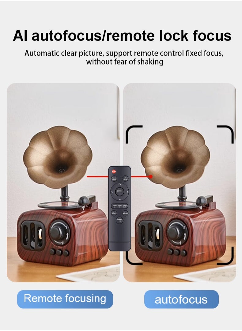 Generic - Webcam 4K, Zoomable Webcam with Microphone and Remote, Equipped with Sony Sensor, 9X Digital Zoom, Noise-Canceling Mics, Auto-Focus Computer Camera for PC/Mac/Laptop/Zoom/Teams/OBS/Google - Image 1