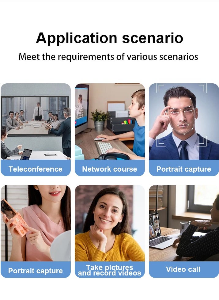 Generic - Webcam 4K, Zoomable Webcam with Microphone and Remote, Equipped with Sony Sensor, 9X Digital Zoom, Noise-Canceling Mics, Auto-Focus Computer Camera for PC/Mac/Laptop/Zoom/Teams/OBS/Google - Image 1