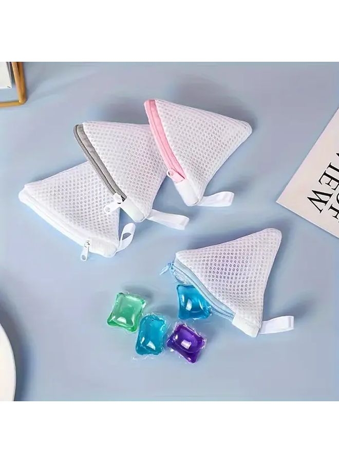 Multipurpose Reusable Mesh Laundry Bags Square Assorted Colors For Scented Beads Powder Puffs Washing Machine Home Kitchen Storage Polyester Zipper Closure - Image 4