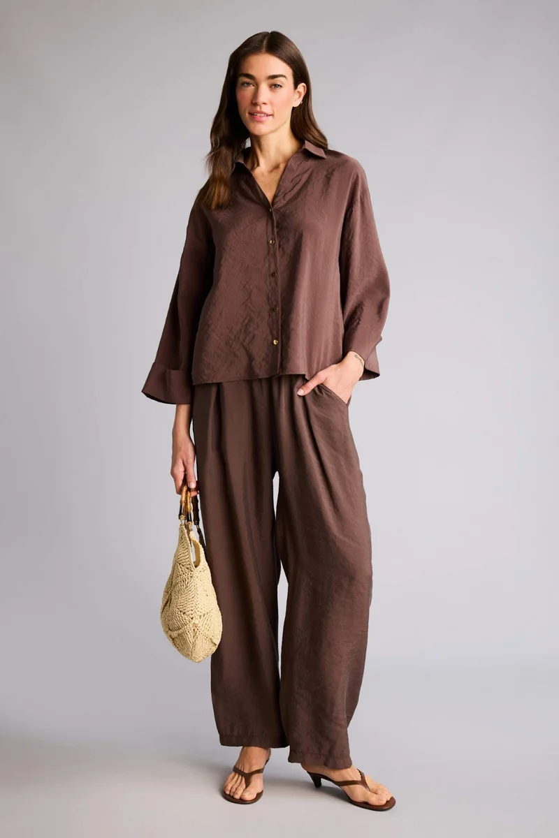 DeFacto Regular Fit Regular Hem Linen Look Trousers