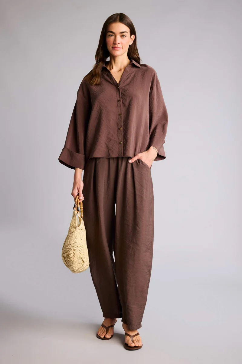 DeFacto Regular Fit Regular Hem Linen Look Trousers
