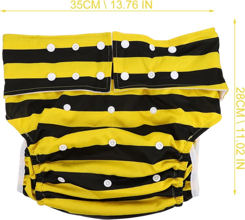 cheekyglo Adult Diaper Washable Cloth Diaper Incontinence Diaper Washable Briefs Anti Leak Reusable Diaper for Women Men Yellow - Image 2