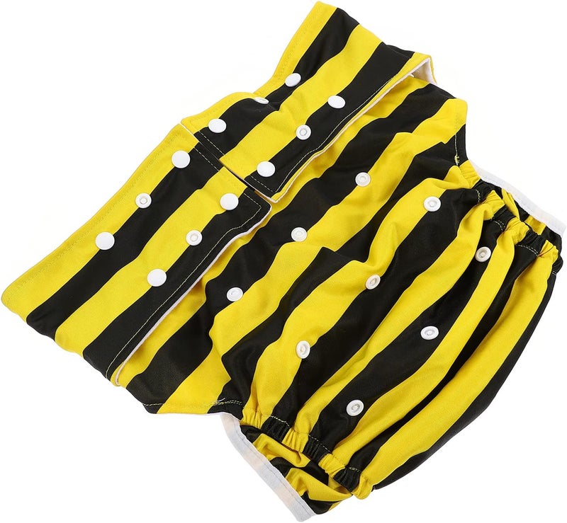 cheekyglo Adult Diaper Washable Cloth Diaper Incontinence Diaper Washable Briefs Anti Leak Reusable Diaper for Women Men Yellow - Image 1