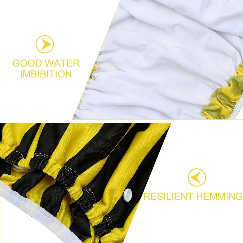 cheekyglo Adult Diaper Washable Cloth Diaper Incontinence Diaper Washable Briefs Anti Leak Reusable Diaper for Women Men Yellow - Image 3
