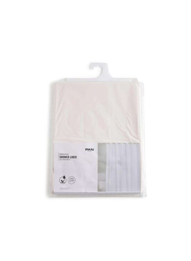 Pan Home Essential Shower Liner 240x180cm - White - Image 3
