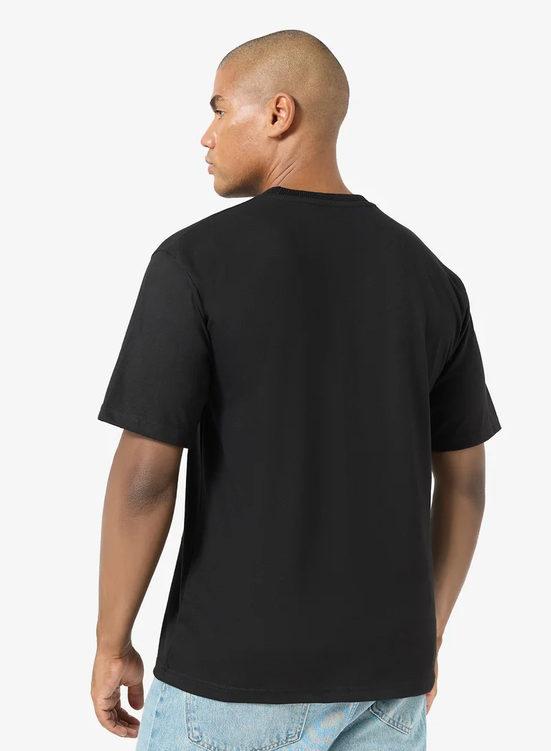 Seventy Five Basics BLACK Oversized Drop Shoulder 220Gsm T-Shirt for Men | Best Price UAE