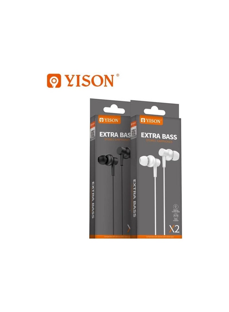 Yison X2 Stereo Headphone With Microphone - Black - Image 2