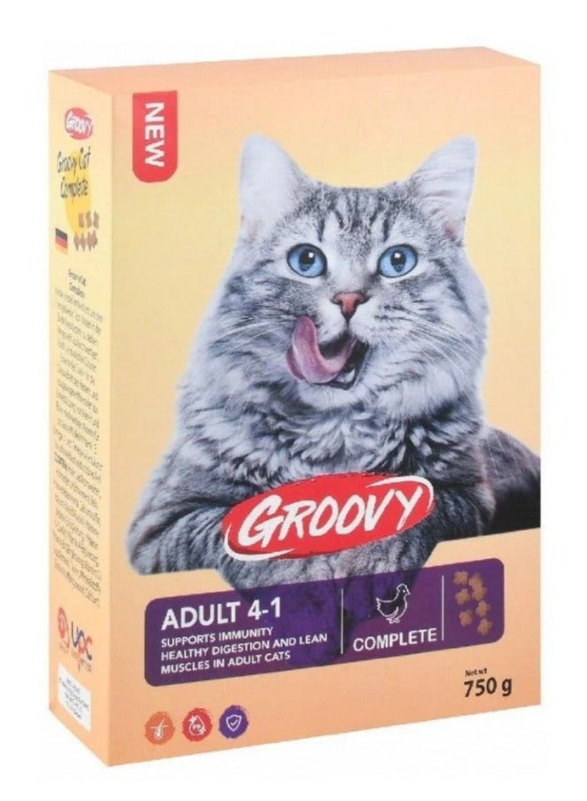 جروفي Dry Food with Chicken for Adult Cats (1-4 Years)750 gr