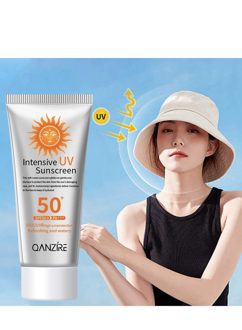 QANZIRE Face Sunscreen Even Pigment Perfector Pigment Control Sun Fluid , High UVA/UVB Protection, SPF50++, Reduces Pigment Spots for Uneven Skin Tone, 50g - Image 5