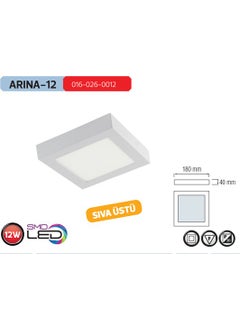 Horoz Arina 12 6400K White Light 12 Watt Surface Mounted SMD Led Luminaire  - Image 1