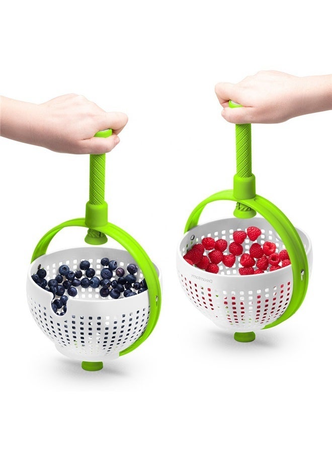 Salad dehydrator, multifunctional salad dehydrator, lettuce dryer and vegetable washer, drain lettuce and vegetables easily, suitable for salad greens, lettuce, fruits and vegetables  - Image 4