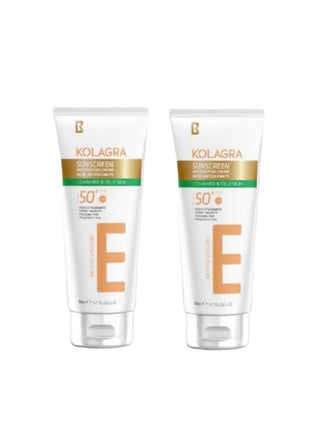 Kolagra Sunscreen Dry Touch Gel Cream Spf50+ (50ML 1+1