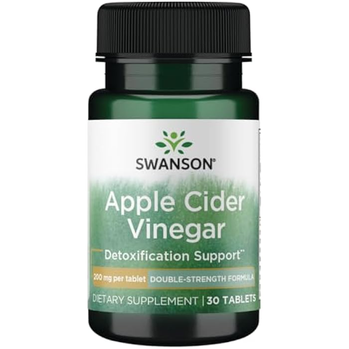 Swanson Double-Strength Apple Cider Vinegar 200 Milligrams 30 Tabs - Image 1